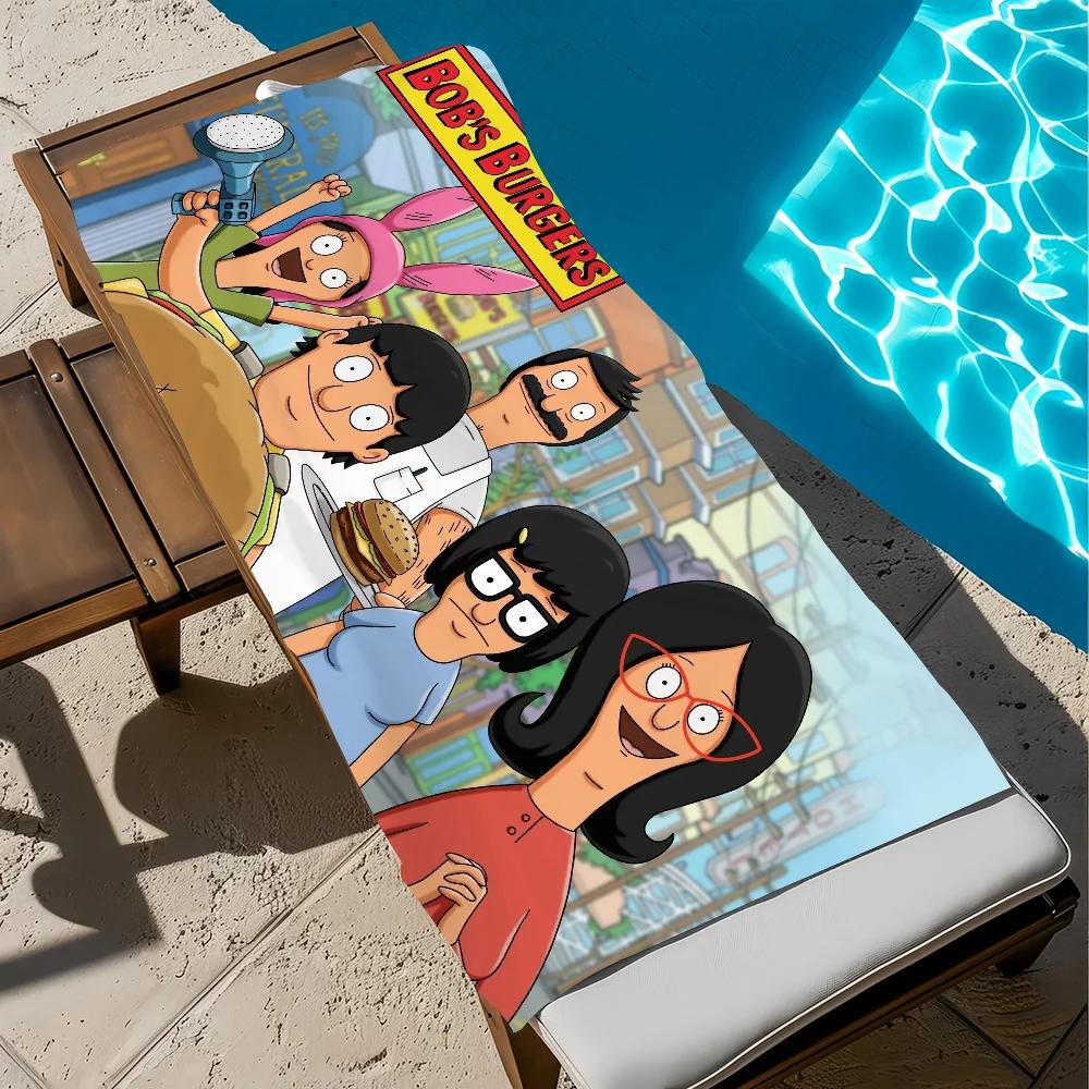 B-Bob'S Burgers Towel Pool Beach Towel Portable Quick Fast Dry Sand Outdoor Travel Swim Blanket Thin Mat Bath Towel