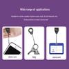 Lanyard Nero Multifunzionale Personalizzato Creativo con Porta Badge Separato per Badge Identificativi dei Dipendenti.