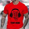 Personalised Name Dj T Shirt Custom Name Logo Shirt for DJ's Clothes Custom Personalized Gift for Men Music Gift Dj DIY T-shirts