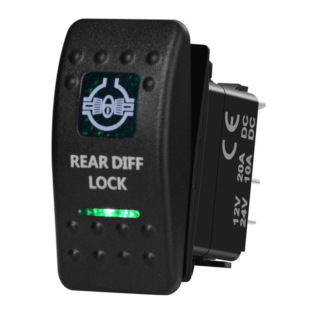 12V/24V Marine Rocker Switch Green LED SPST ON-OFF DPDT ON-OFF-ON Momentary Toggle for 4x4 Off-Road RZR ATV ARB Carling Style