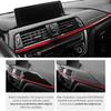 Beterhumz Car Dashboard Panel Multimedia Cover Trim For BMW F30 F32 F34 320i 328i 330i Top Suede Stickers Interior Accessories