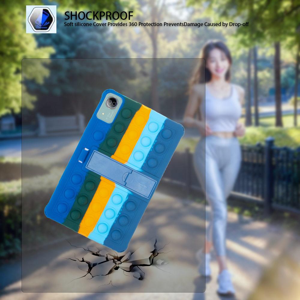 Etui Bubble Soft Stand dla Doogee T20 Ultra / T40 Pro 12 cali Funda Bezpieczne dla dzieci Silikonowe Etui Ochronne na Tablet