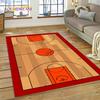 Lastest Basketball Court Frame Cartoon Rug Carpet for Living Room Bedroom Home Decor,Non-slip Decoration for Sofa Doormat Gifts