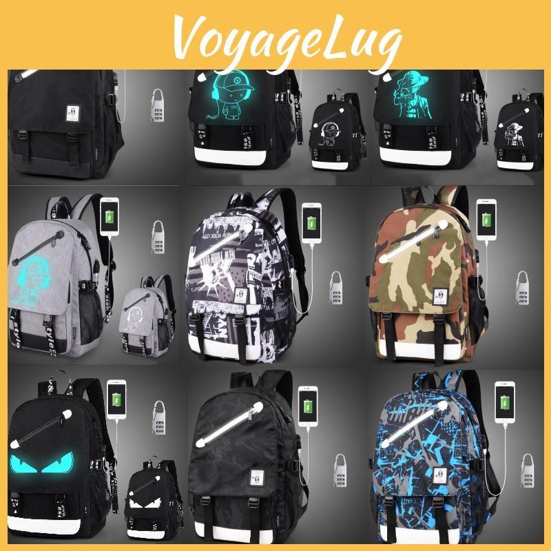 Theft Fashion Anti Backpack School Unisex Travel Bag Usb Charging Rucksack Port