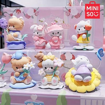 Miniso Mikko Flower Series Confirmed Blind Box Action Figures Random Style Collectible Ornaments Desktop Display Case Decoration Ideal Birthday Gifts