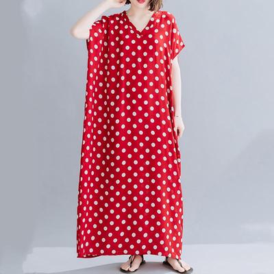 Raso plus size vintage floreale Abiti casual lunghi estivi da donna
