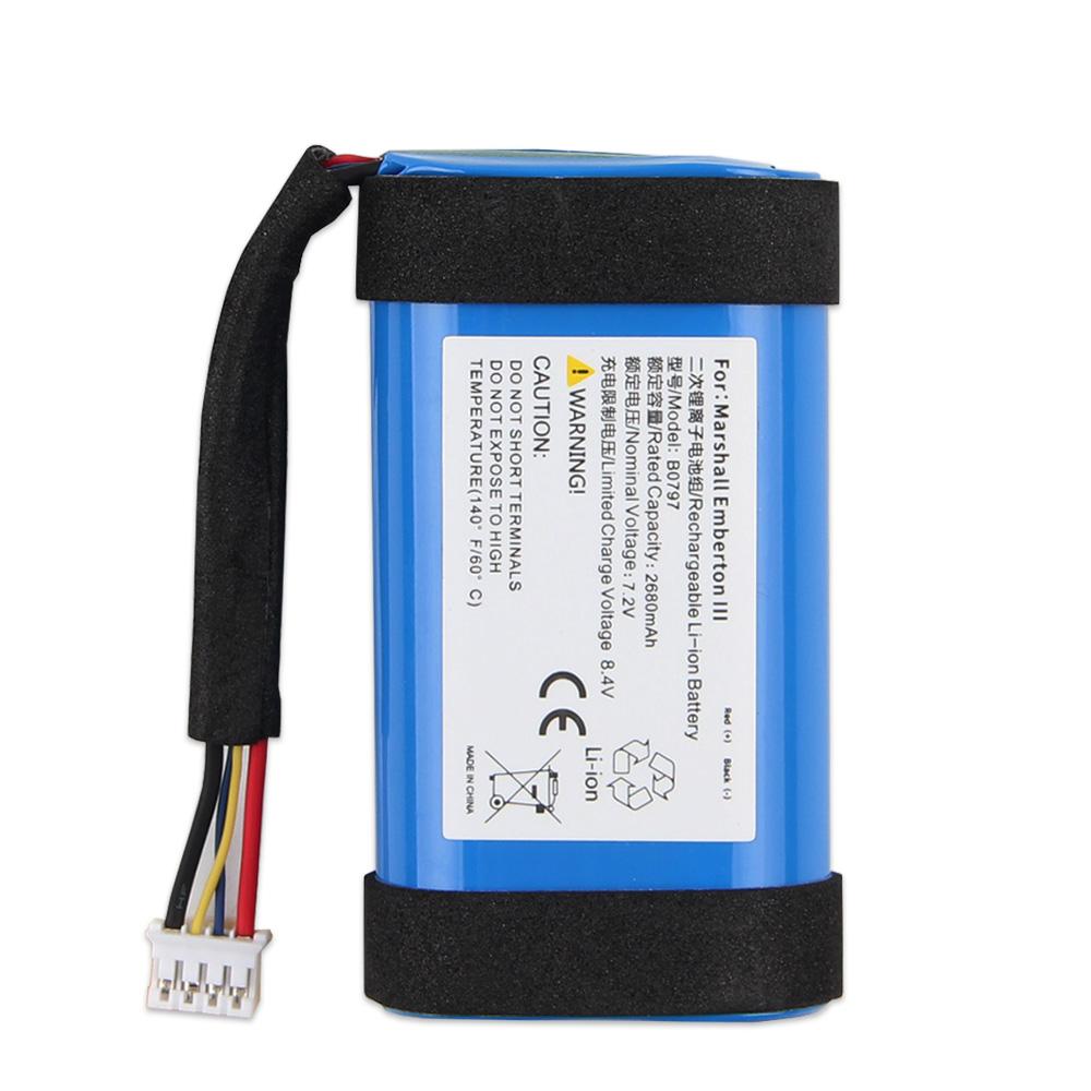 NEW Replacement Battery B0797 For Marshall EMBERTON III 3rd Gen Bluetooth Speaker Batteries 2680mAh
