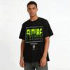 Future Color Block Letter Print Casual Tee Pure cotton T-shirt