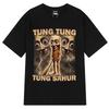 Vintage Tung Tung Sahur Lustiges Baseballschläger Meme T-Shirt Herrenbekleidung Modestil T-Shirts Unisex Sommer Baumwoll-T-Shirts