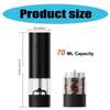 Convenient Rechargeable Salt Mill Peppers Mill Adjustable Coarseness Peppers Grinder Electric Salt Mill for Kitchen