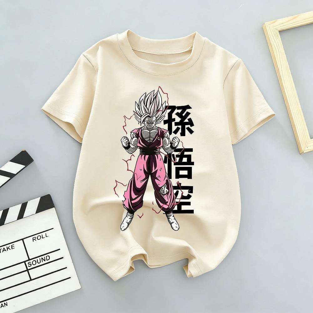 

Summer Plus Size Dragon Ball Anime Printed Men Women Tshirt Casual Parent Child Top Fashion Street Wear Y2K Harajuku Style S