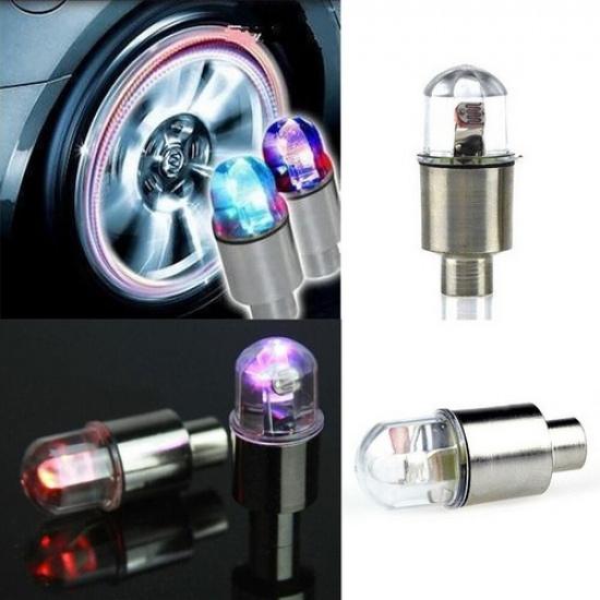 4x Colorful Car Wheel Tire Air Valve Stem LED Light Caps Cover Auto Accessories