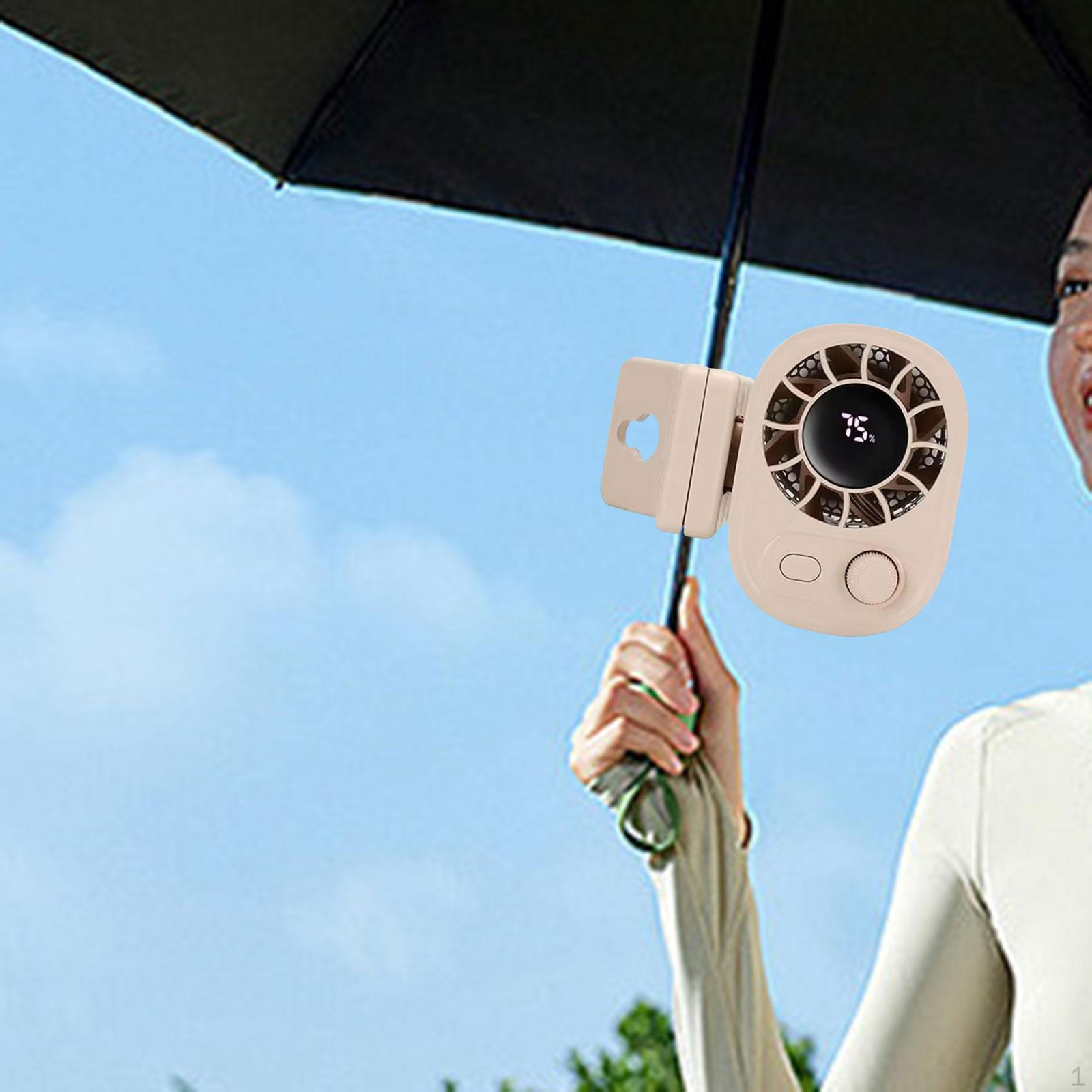 

Mini Fan Clip on Adjustable Multifunction 360° Rotating Quiet Summer Gifts for Sports Fishing абрикосовый