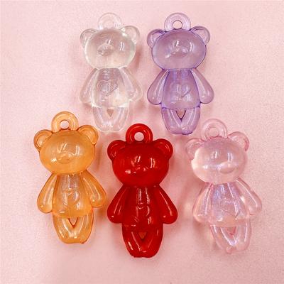 Anhänger Handgefertigtes Material Acryl Stehender Bär DIY für die Schmuckherstellung 21 * 39,5 mm 5 Stück Modeperle