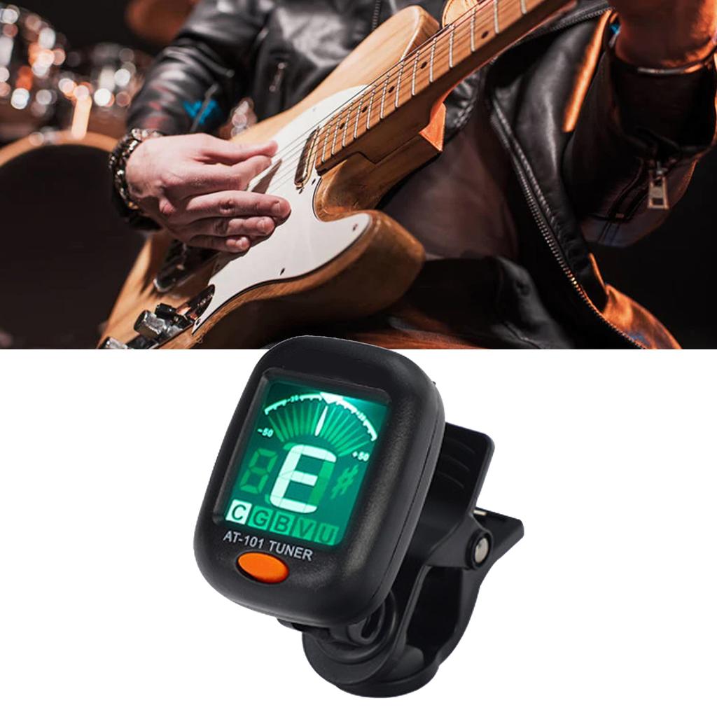 Clip On Tuner LCD Dual Color Display Tuner Electric Bass Ukulele Acoustic Guitar Tuning Accessory