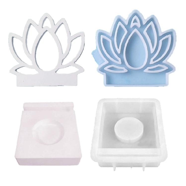 Silicone Molds Rabbit Candle Holder Resins Molds DIY Flame Candlesticks Mould