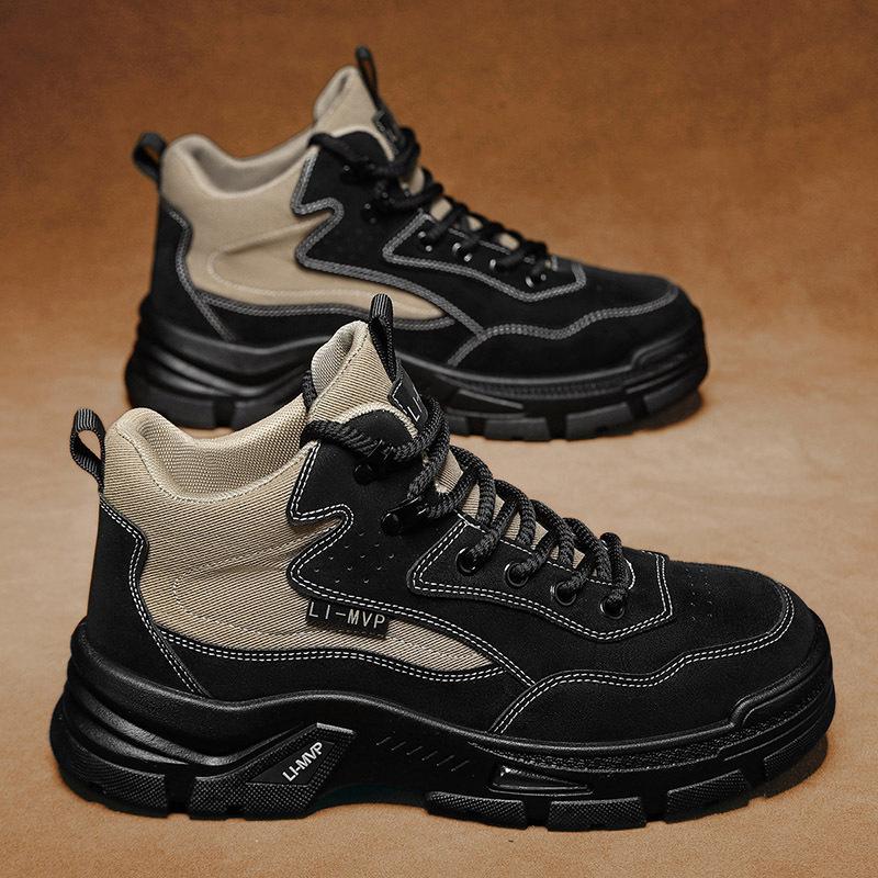 Martin boots, winter high-top athleisure boots, non-slip, wear-resistant, thick-soled outdoor hiking shoes