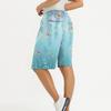 Women's Summer Fashion Retro Floral Polka Dot Print Knee Length Lightweight Elastic Waist Casual Pocket Shorts