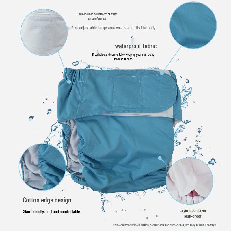 Wasserdichte und Urinsichere Windelhosen für Erwachsene - Wiederverwendbare Stoffhülle & Einlage