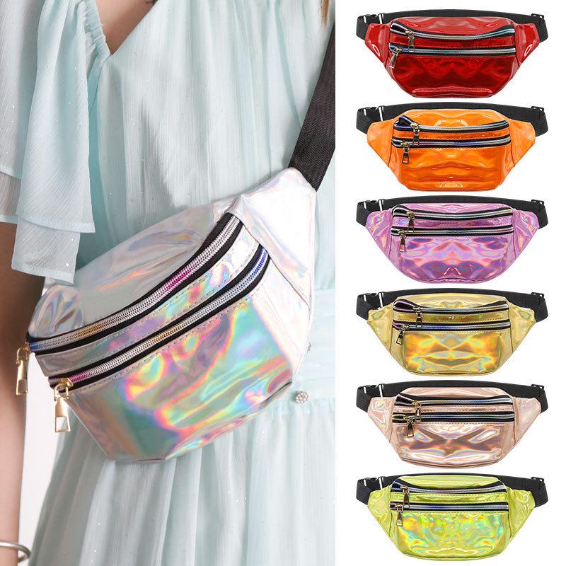 Women's Reflective Crossbody Laser Waist & Chest Bag - Trendy Outdoor Beach Bag