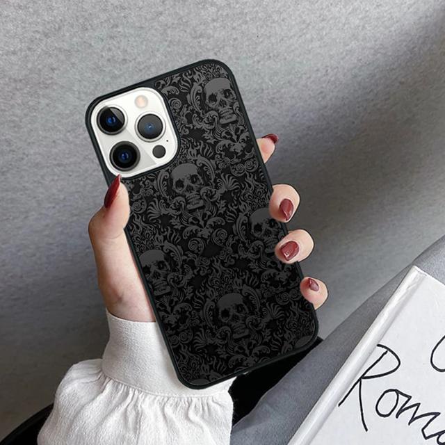 Cool Skull Gothic Phone Case Cover For iPhone 17 Air 16 15 14 Plus 12 13 Pro Max Coque Shell Fundas
