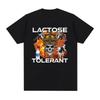Lactose Resistant Pattern Printed T-shirt for Women's Retro Fashion Short Sleeved T-shirt Casual and Comfortable Large T-shirt
