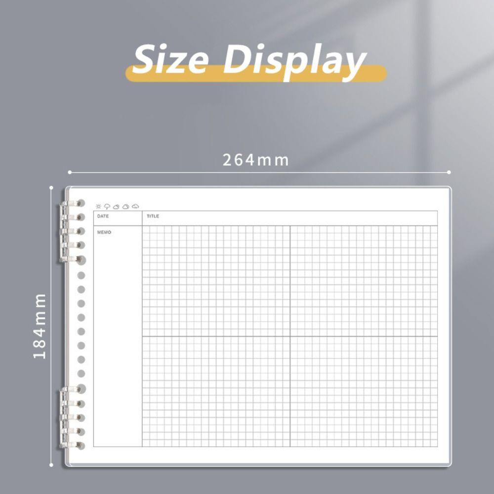 Detachable Loose-leaf Notepad Loose-leaf Grid Planner Note Taking Mind Map Notebook School Office