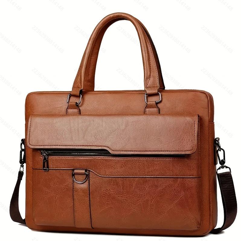 Men's Crossbody Multi-Functional Laptop Briefcase - Large Capacity Handbag
