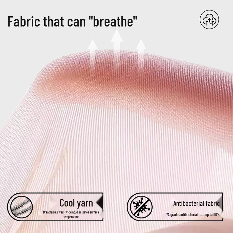 High-Quality Ice Silk Seamless Women's Panties with Antibacterial Cotton Crotch for Comfort and Peach Hips