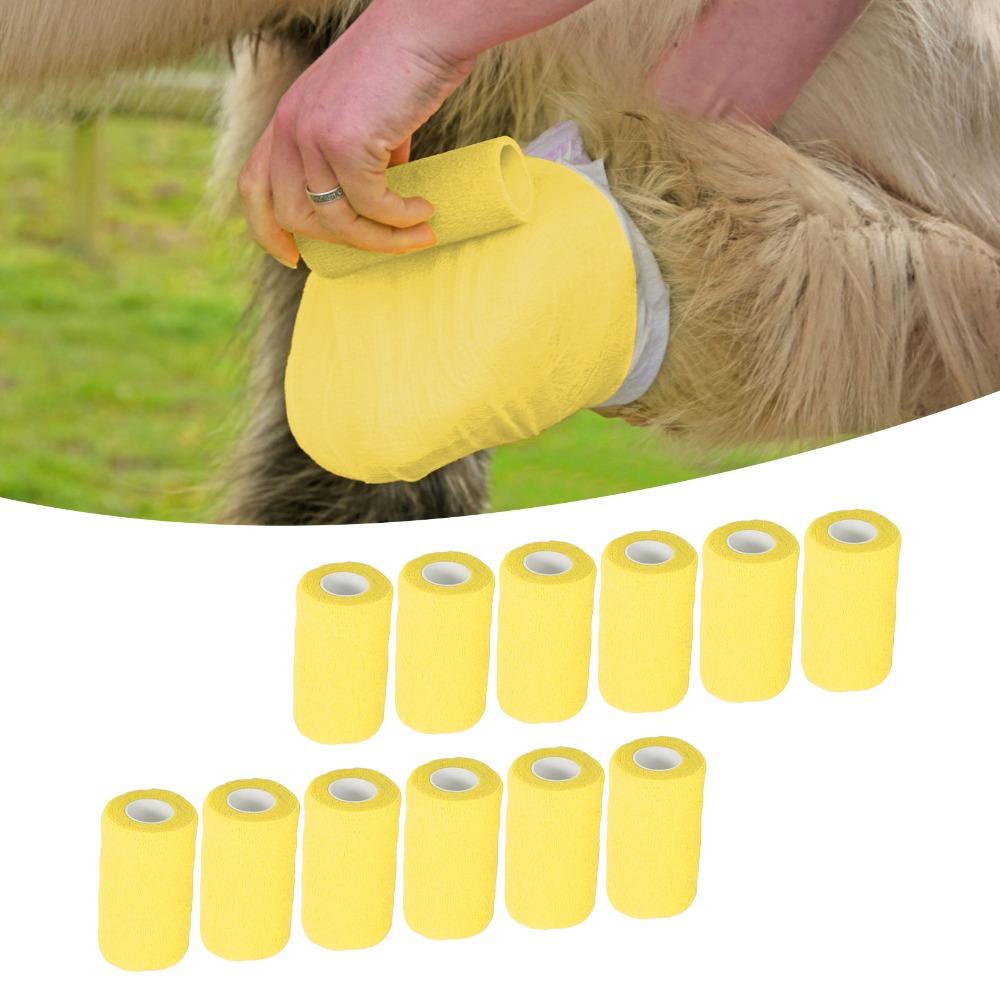 12Pcs Porous Non Woven Elastic Bandage Wrap Elastic Self Adhesive Nonwovens Wrap Animal Care