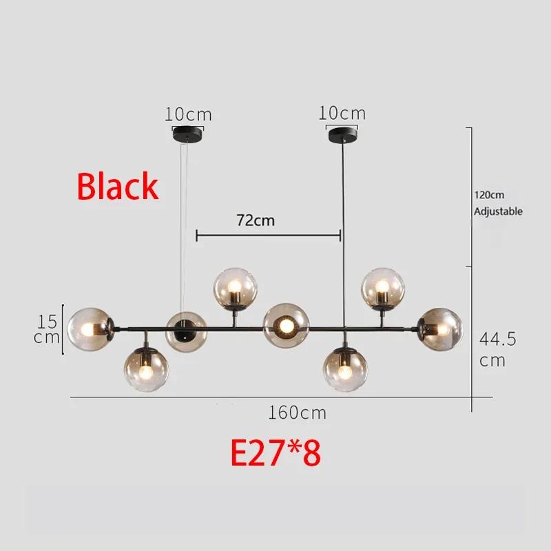 Glass Ball Lampshade Pendant Lights Loft Bar Lustre Kitchen Home Decoration Accessories Decor Living Room Hanging Lamp Fixture