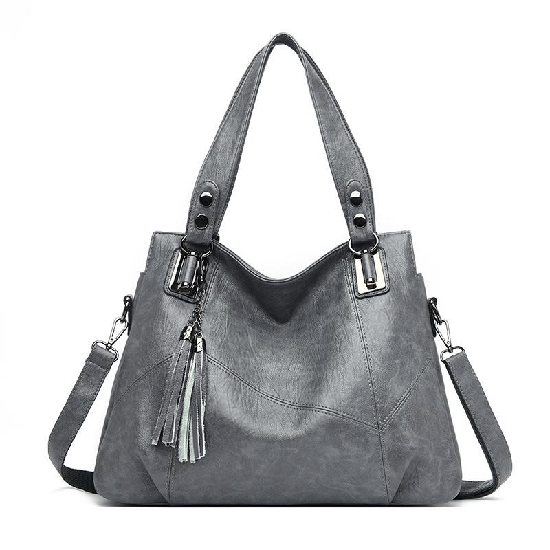 Women Bag Leather Cowhide Tassel One Shoulder Bag Women Fashion Soft Leather Messenger Bag