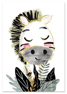 Poster für Kinder Bilder Zebra Dekoration Kinderzimmer