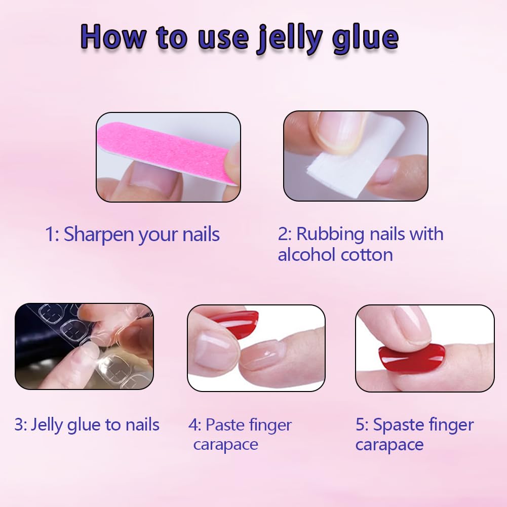 French Tip Press on Nails Medium Length Nails Press Ons 24Pcs Fake Nails Glue on Nails With Cute Little Flowers Stick on Nails Artificial Acrylic