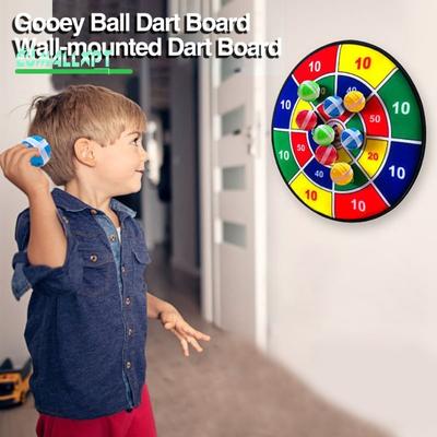 1 zestaw Gooey Ball Dart Board Sticky Balls Kolorowy nadruk zwierzęcy Lepkość Naścienny Dekompresja Rzucanie Target Ball Zabawka Sticky Hook