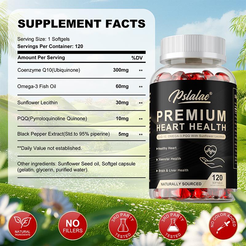 Ubiquinol CoQ10, Heart Health Antioxidant, Natural Supplement for Energy Production, 120 Capsules