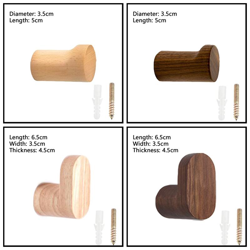 1 Pc Vintage Walnut Clothes Hook Suitable for Hanging Clothes Hat Towel Bag Valentine's Day Gift Multifunctional Wall Decoration