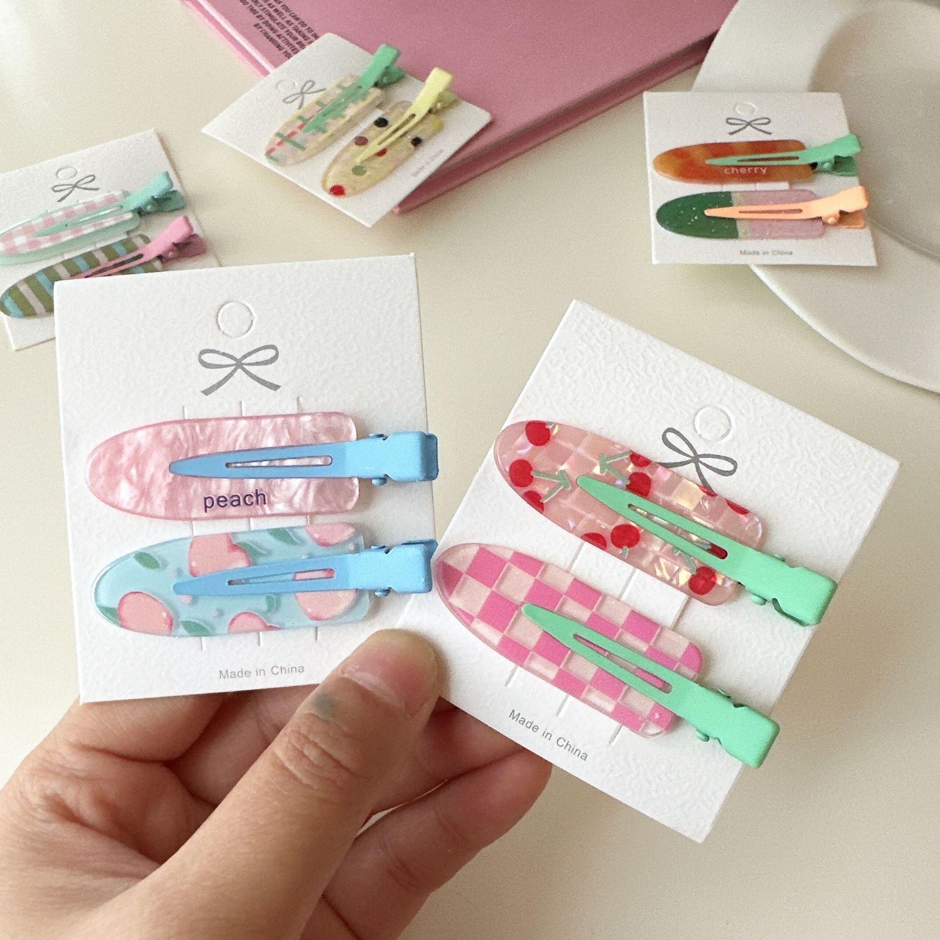 

1 Pair Seamless Children Hairpin Dopamine Sweet Candy Color Hairpin Cute Girl Side Hairpin Hair Accessories 1 pair