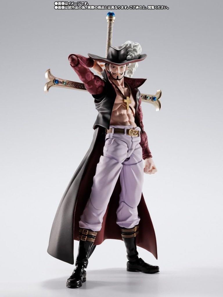 TAMASHII NATIONS One Piece Dracule Mihawk PVC ABS Painted Figure - - S.H.Figuarts -Hawk-Eye- & (Approx. 165mm)
