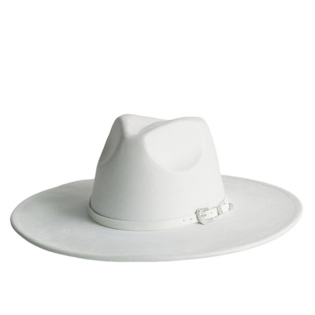Classic Camel Suede Hat Wide Brim  New Fedora Hat Men Women Autumn Winter Felt Hats Classic Church Fedoras Chapeau Sombrer