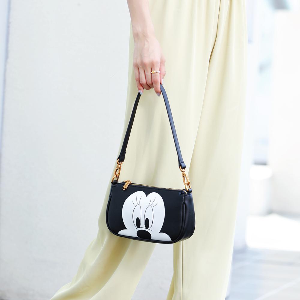 New Disney Mickey Series PVC With Polyester Shoulder Bag Regular Women's Night Black/Coffee/Milk Coffee BMK-71671B