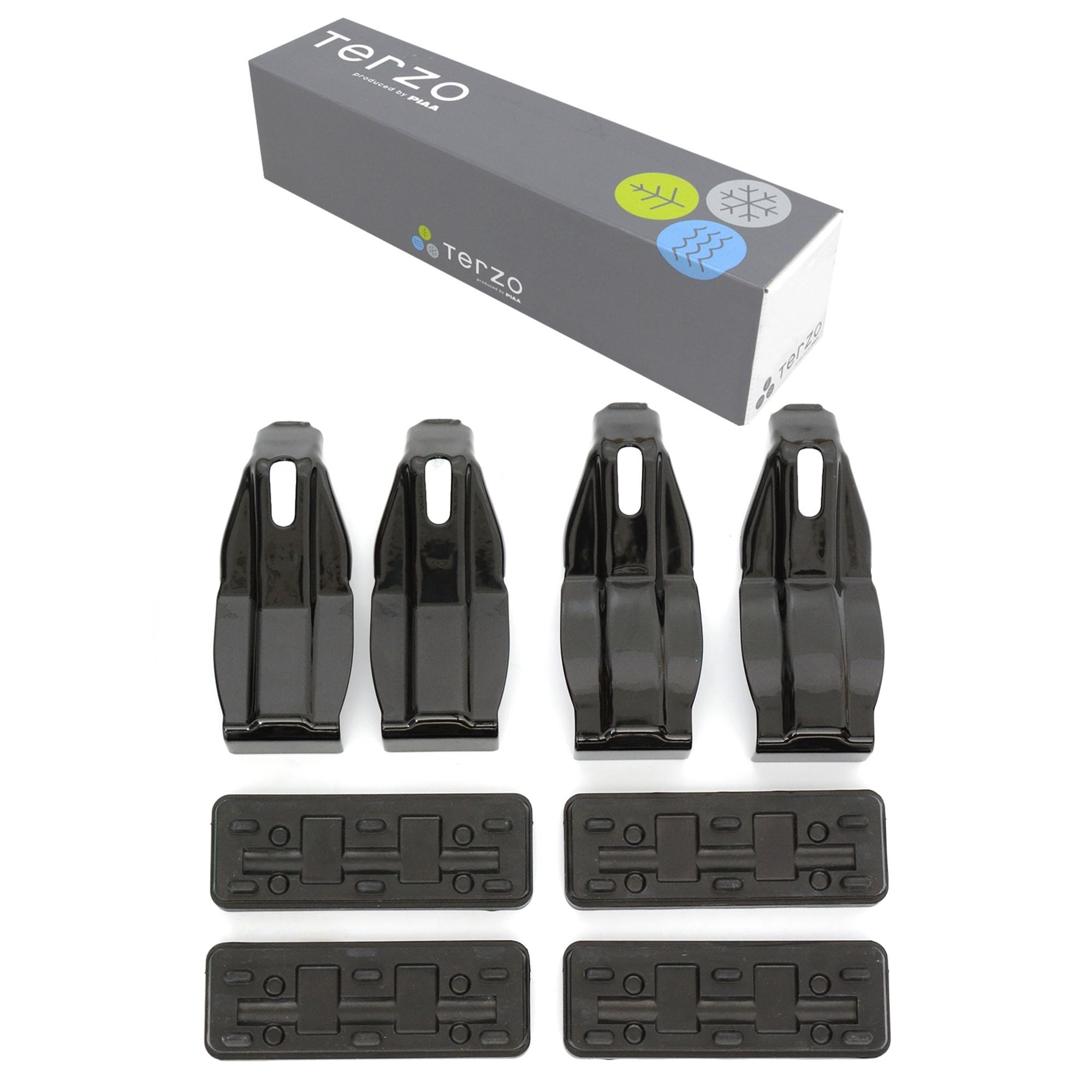 

Terzo Base Carrier Mounting Holder Set of for Honda HEV Nissan E12 and EH473 (by PIAA) 4, Black, ZRV/ZA-V e Models RZ3.5/RZ4.6, Note/Note C-Gear чёрный