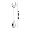Renne de Noël Cuillère à Café en Acier Inoxydable 304 Cuillères à Mélanger Dessert Thé Belle Vaisselle de Café Accessoires Bar Cuisine Cadeau de Fête