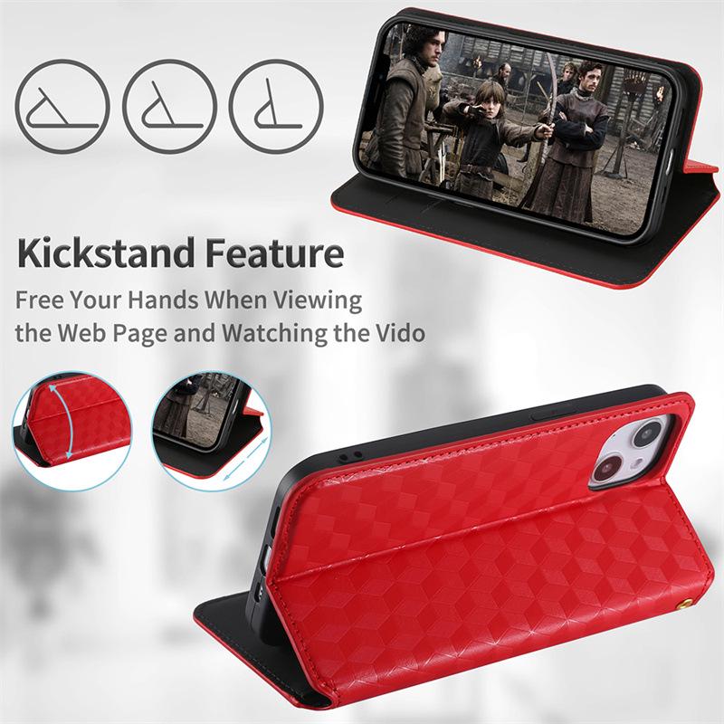 BLU G54 Leather Case: Multi-functional Magnetic Buckle, Card Holder, Protective Mobile Shell