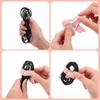6 Pcs Cord Organizer, Leather Pink Bow Cord Keeper Cable Organizer USB Holder Reusable Multipurpose Cables Management Strap for Earphone, Phone