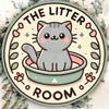 The Litter Room Cat Metal Sign Round 7.8x7.8 Inch Vintage Wall Decor for Bar Cafe Garage