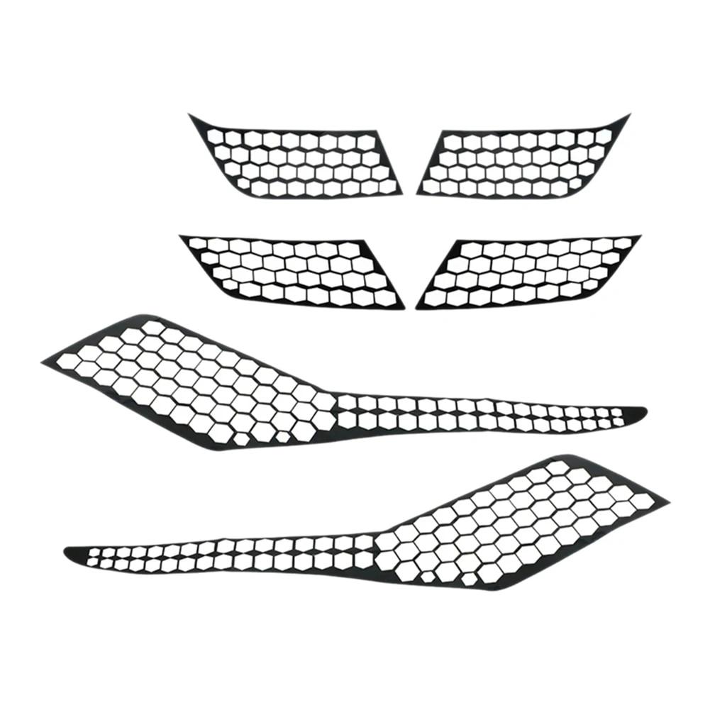 6PCS Auto Hinten Schwanz Licht Lampe Abdeckung Waben Aufkleber Schutz Rücklicht Dekor Aufkleber für Peugeot 3008 3008GT 2017 2018