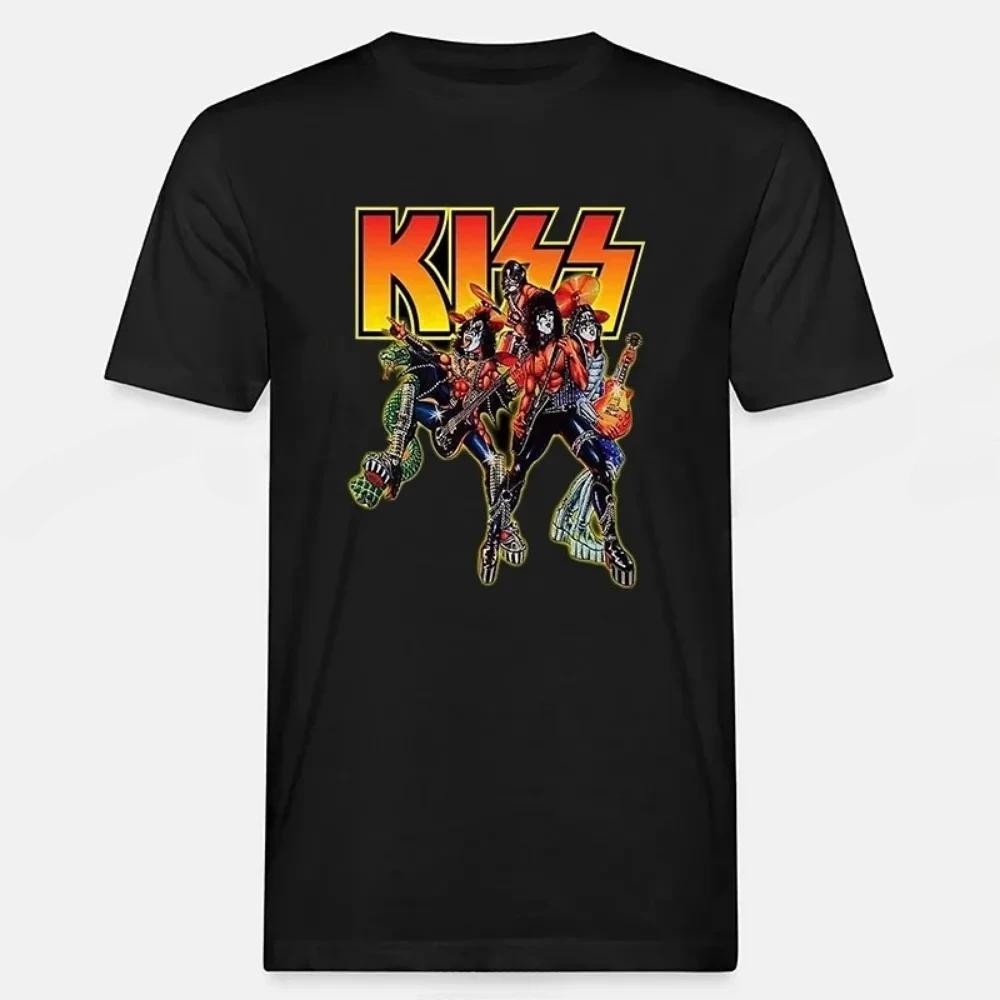 2026 Kiss Band T-shirt Vrouwen Mode T-shirt T-shirt Hip Hop Tops Tees Unisex Camisetas Hombre Tops Rock Band Dameskleding