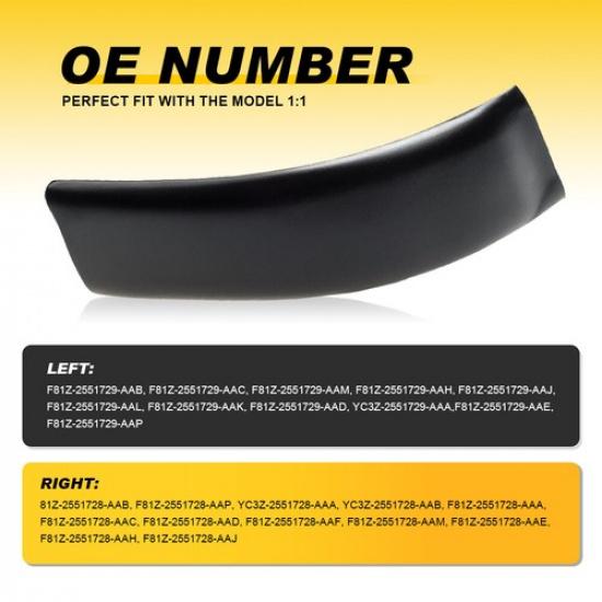 2X Upgraded Roof Molding Black Left & Right For 1999-2007 Ford F-250 Super Duty