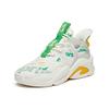 Coca Cola x Anta Life Collection Wei Feng Slip Resistant Abrasion Resistant Low top Chunky Sneakers Women's White Green 122028085-10